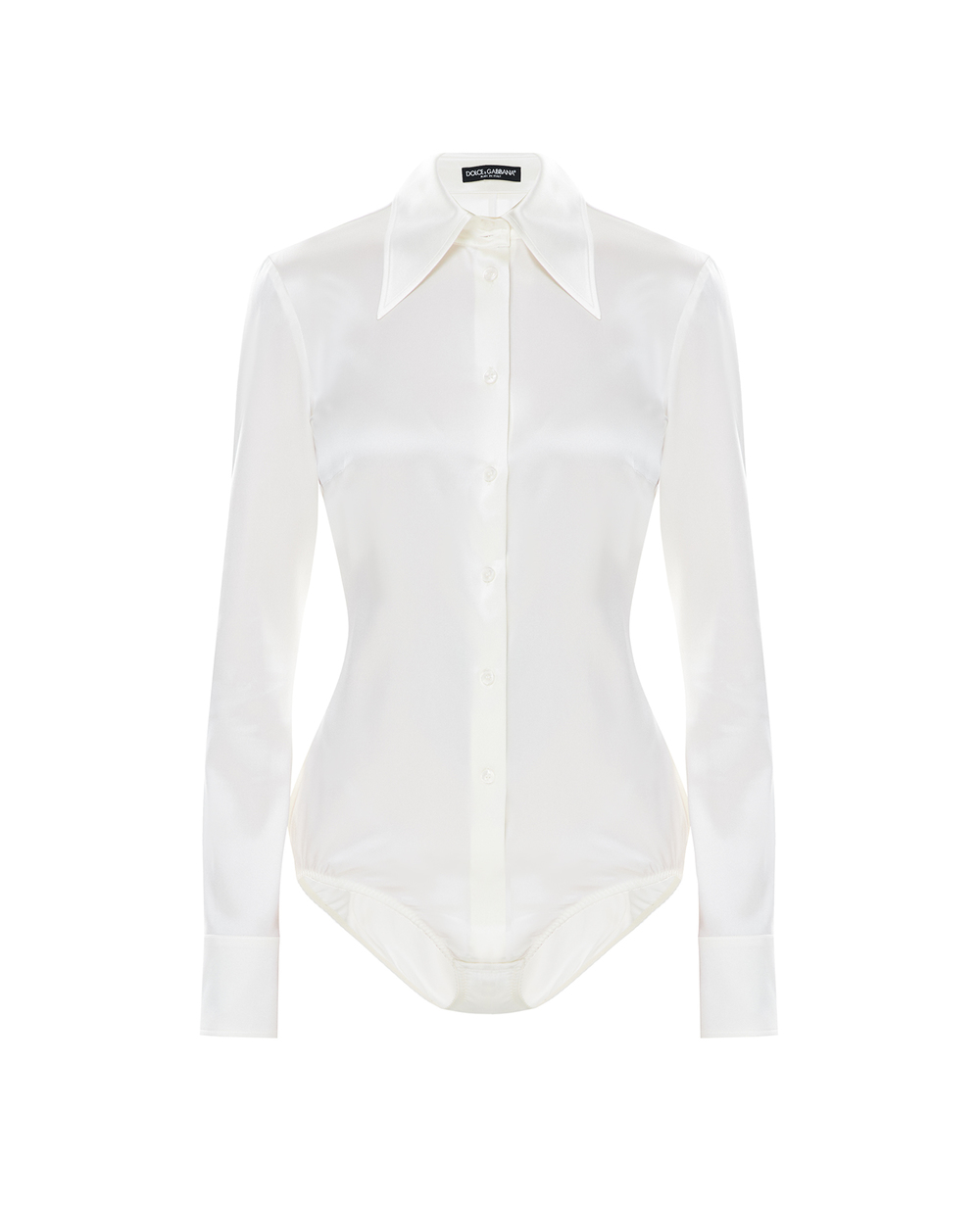 Шелковое боди Dolce&Gabbana F775BT-FURAG, белый цвет • Купить в интернет-магазине Kameron