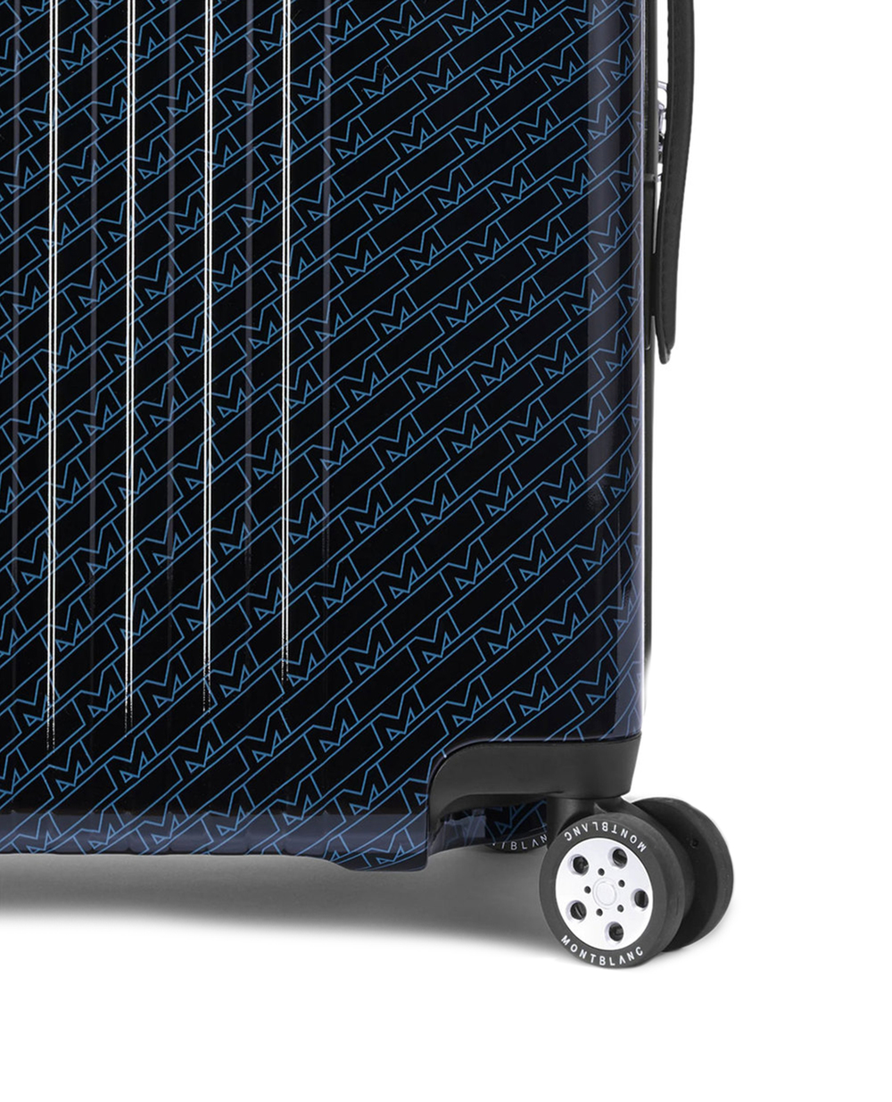 Шкіряна валіза для ручної поклажі Montblanc 128649, синій колір • Купити в інтернет-магазині Kameron