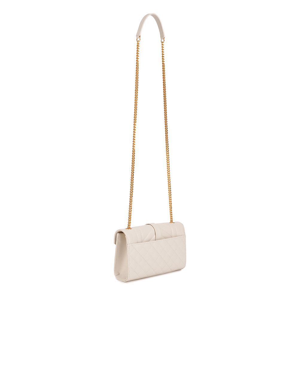 Кожаная сумка Envelope Small Saint Laurent 600195-BOW91, бежевый цвет • Купить в интернет-магазине Kameron