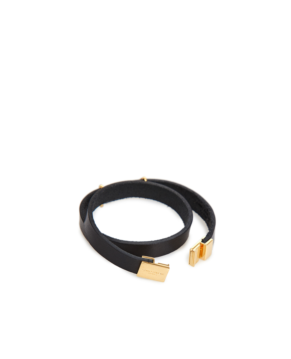 Шкіряний браслет Opyum Saint Laurent 646558-0IH0J, чорний колір • Купити в інтернет-магазині Kameron