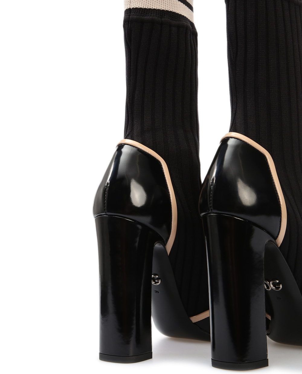 Кожаные ботильоны Dolce&Gabbana CT0623-AJ853, черный цвет • Купить в интернет-магазине Kameron