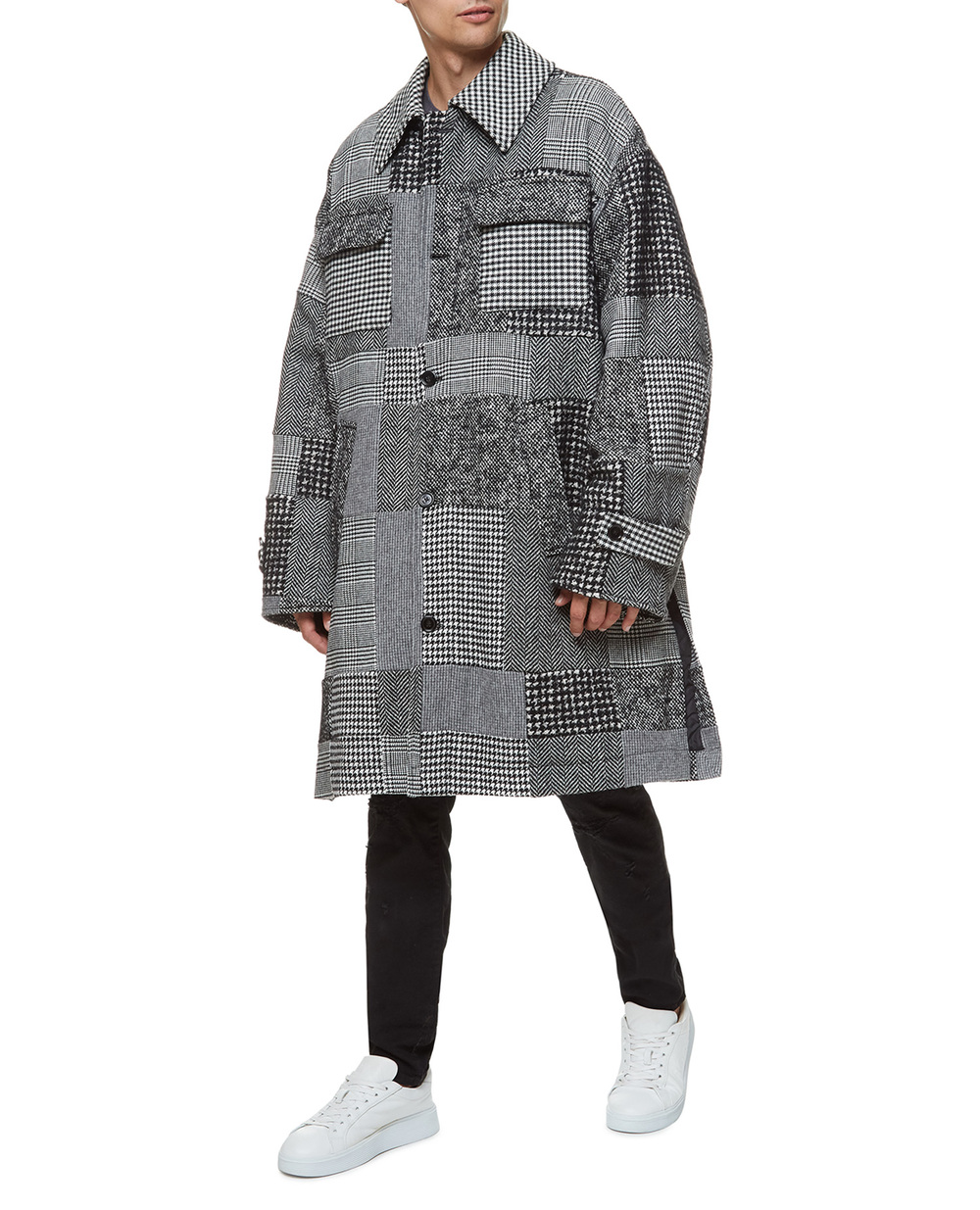 Шерстяное пальто Dolce&Gabbana G029KT-GET30, серый цвет • Купить в интернет-магазине Kameron