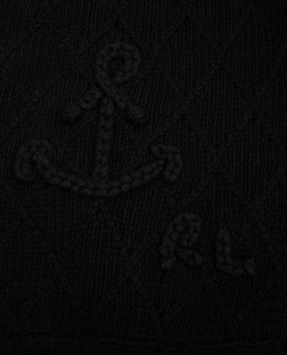 Шерстяной шарф Polo Ralph Lauren 455731041001, черный цвет • Купить в интернет-магазине Kameron