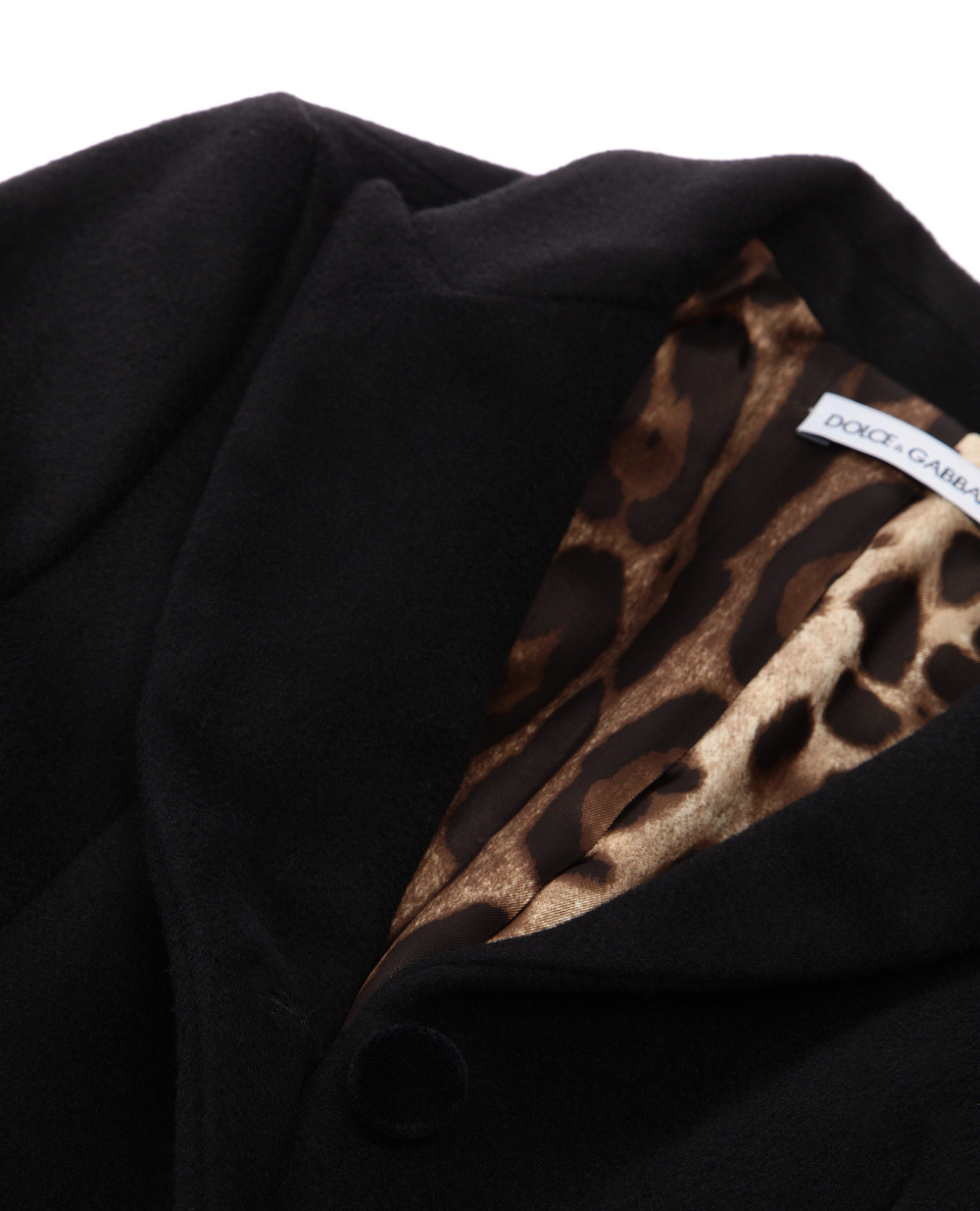 Детское шерстяное пальто Dolce&Gabbana Kids L53C15-FU2Y6-B, черный цвет • Купить в интернет-магазине Kameron
