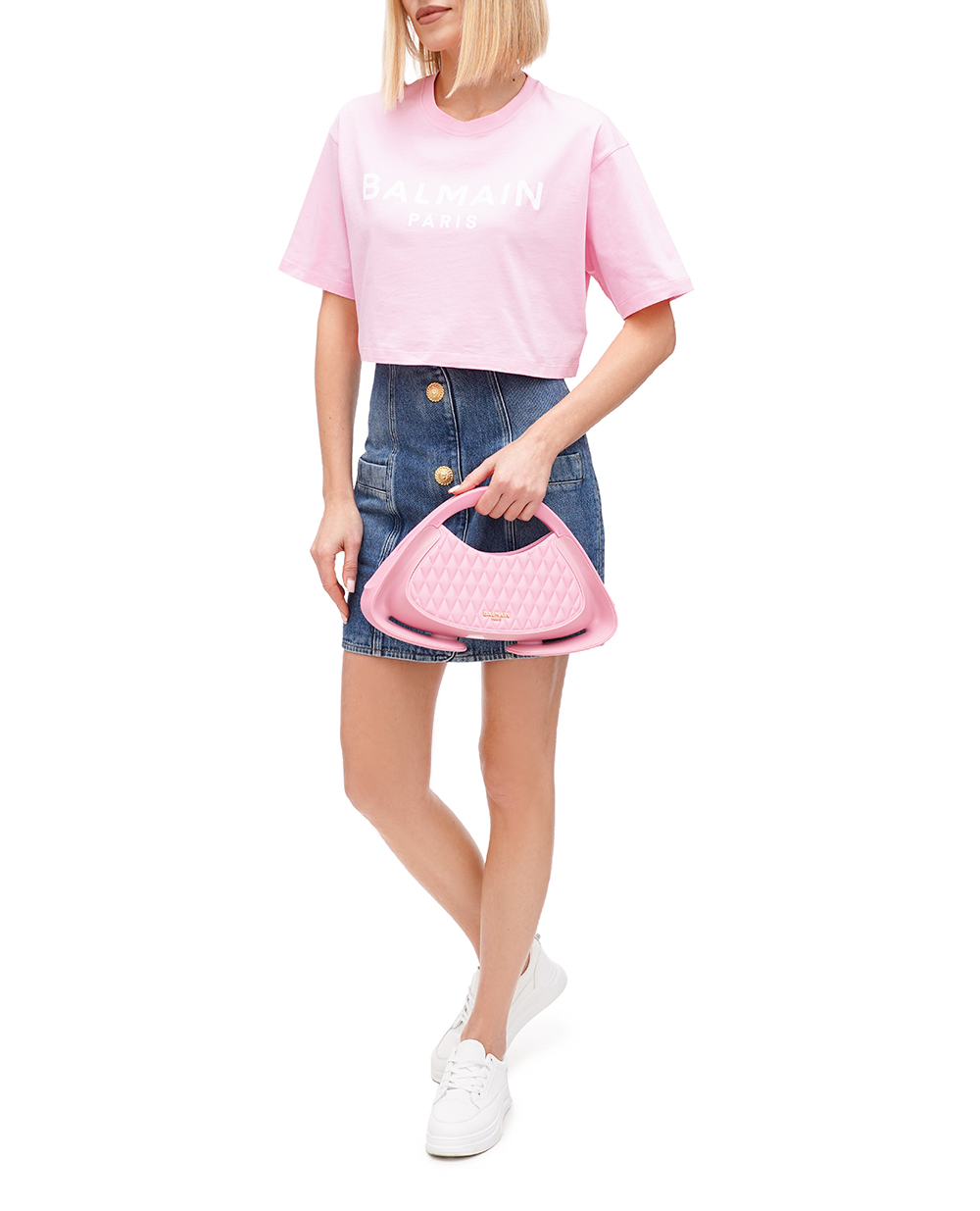 Сумка Jolie Madame medium Balmain CN0DB903KTGL, рожевий колір • Купити в інтернет-магазині Kameron