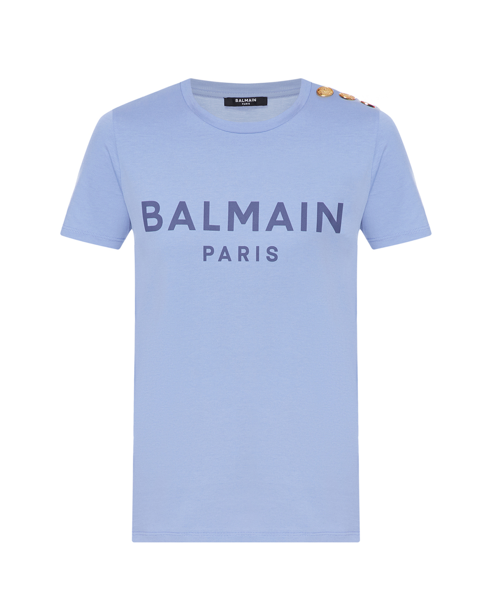 Футболка Balmain AF0EF005BB02, блакитний колір • Купити в інтернет-магазині Kameron
