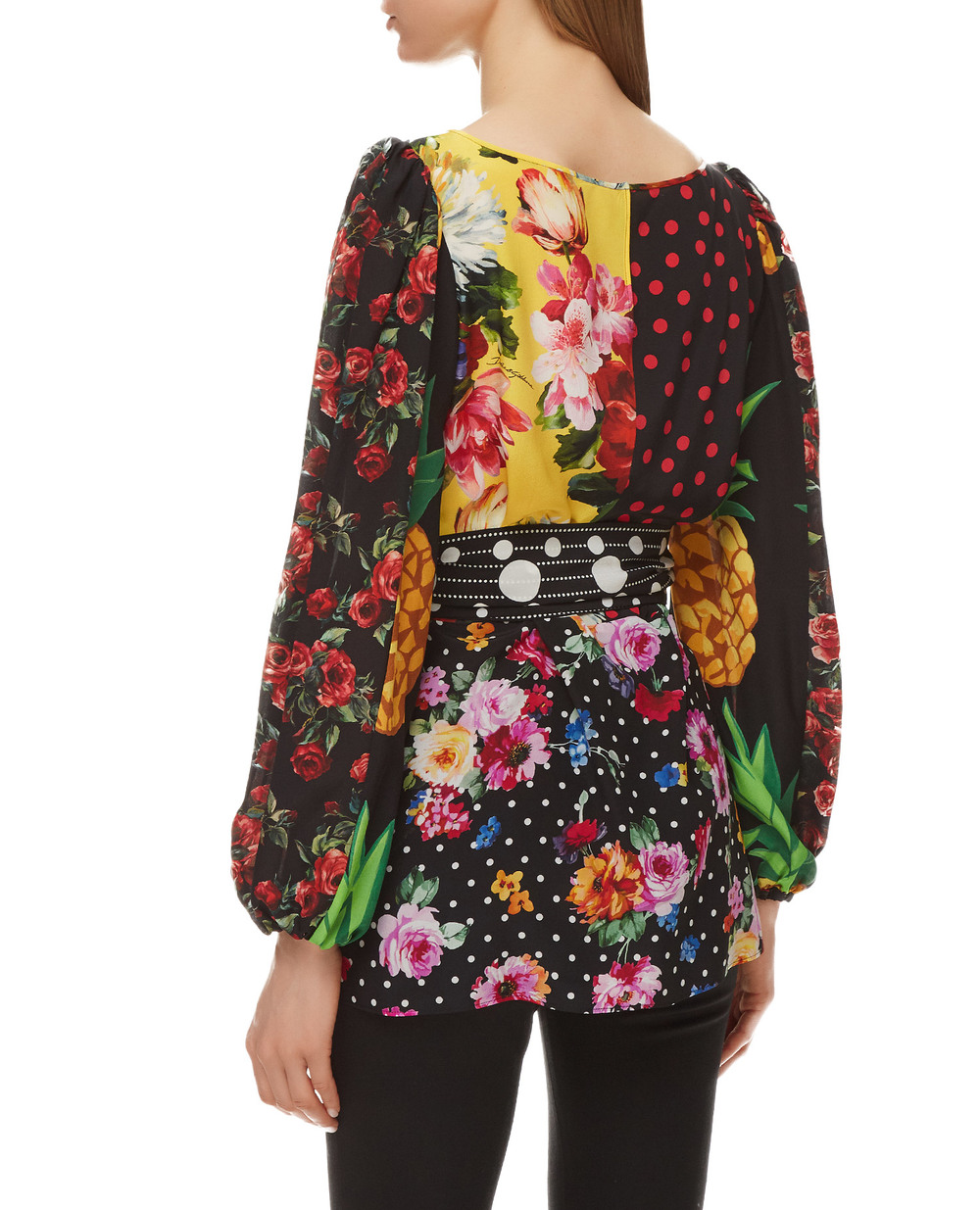 Шелковая блуза Dolce&Gabbana F75E3T-GDY58, разноцветный цвет • Купить в интернет-магазине Kameron