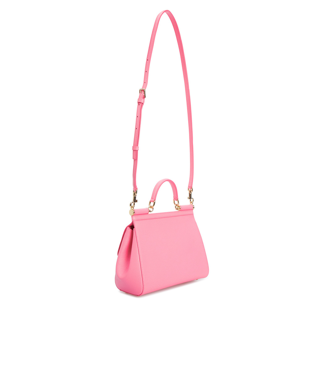 Кожаная сумка Sicily Large Dolce&Gabbana BB6002-A1001, розовый цвет • Купить в интернет-магазине Kameron