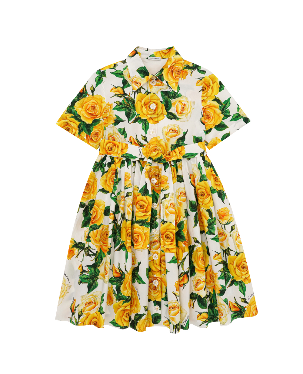 Дитяча сукня Dolce&Gabbana Kids L53DR2-HS5QR-S, жовтий колір • Купити в інтернет-магазині Kameron