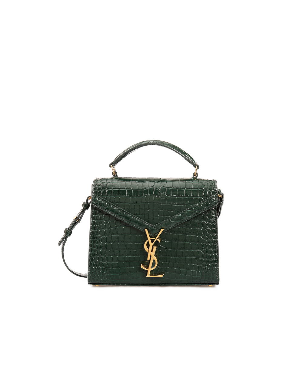 Кожаная сумка Cassandra mini Saint Laurent 623930-DND0J-, зеленый цвет • Купить в интернет-магазине Kameron