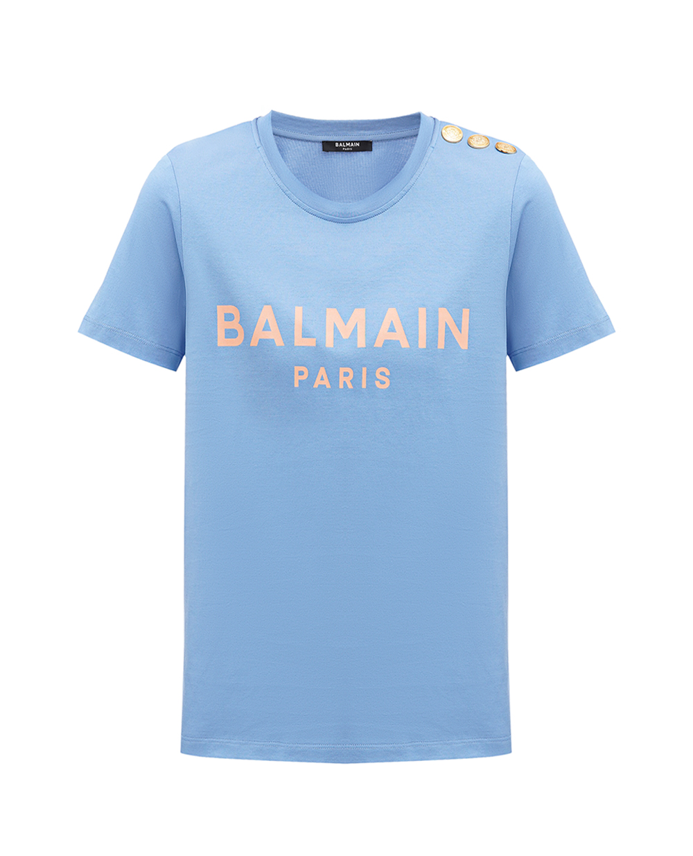 Футболка Balmain BF1EF005BB02, голубой цвет • Купить в интернет-магазине Kameron