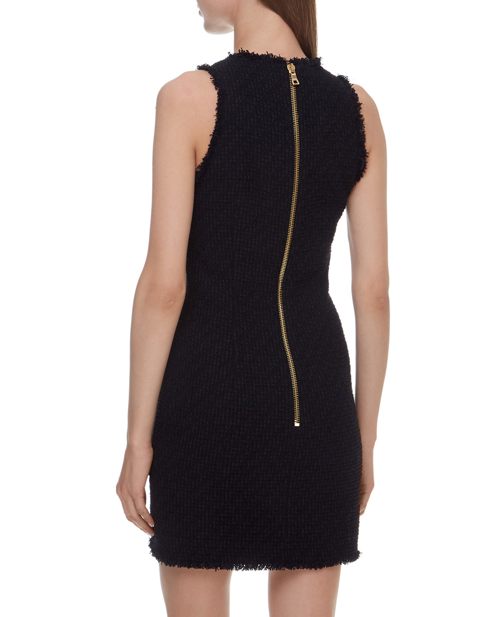 Твидовое платье Balmain UF16104C257, черный цвет • Купить в интернет-магазине Kameron