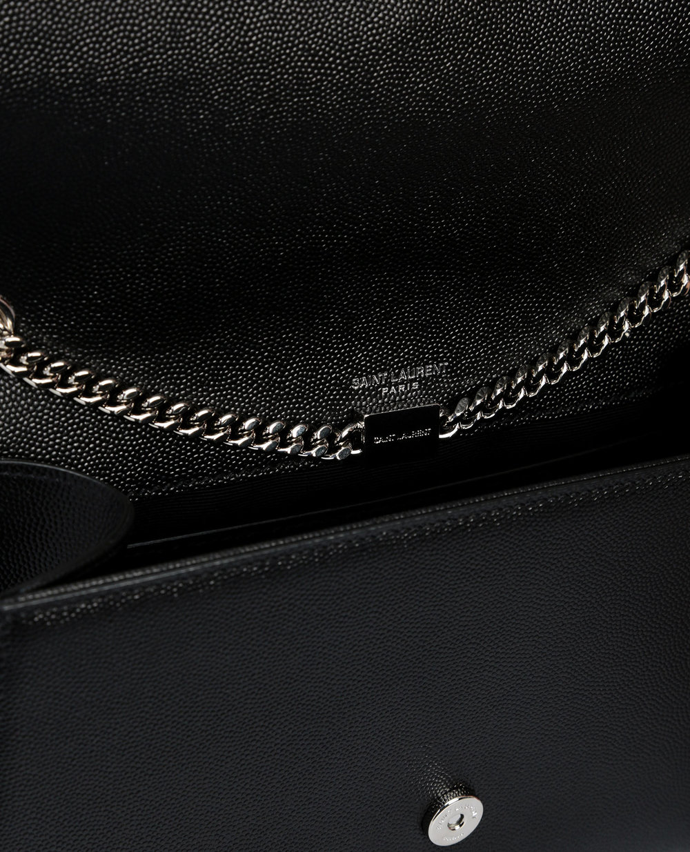 Кожаная сумка Saint Laurent 364021-BOW0N-, черный цвет • Купить в интернет-магазине Kameron