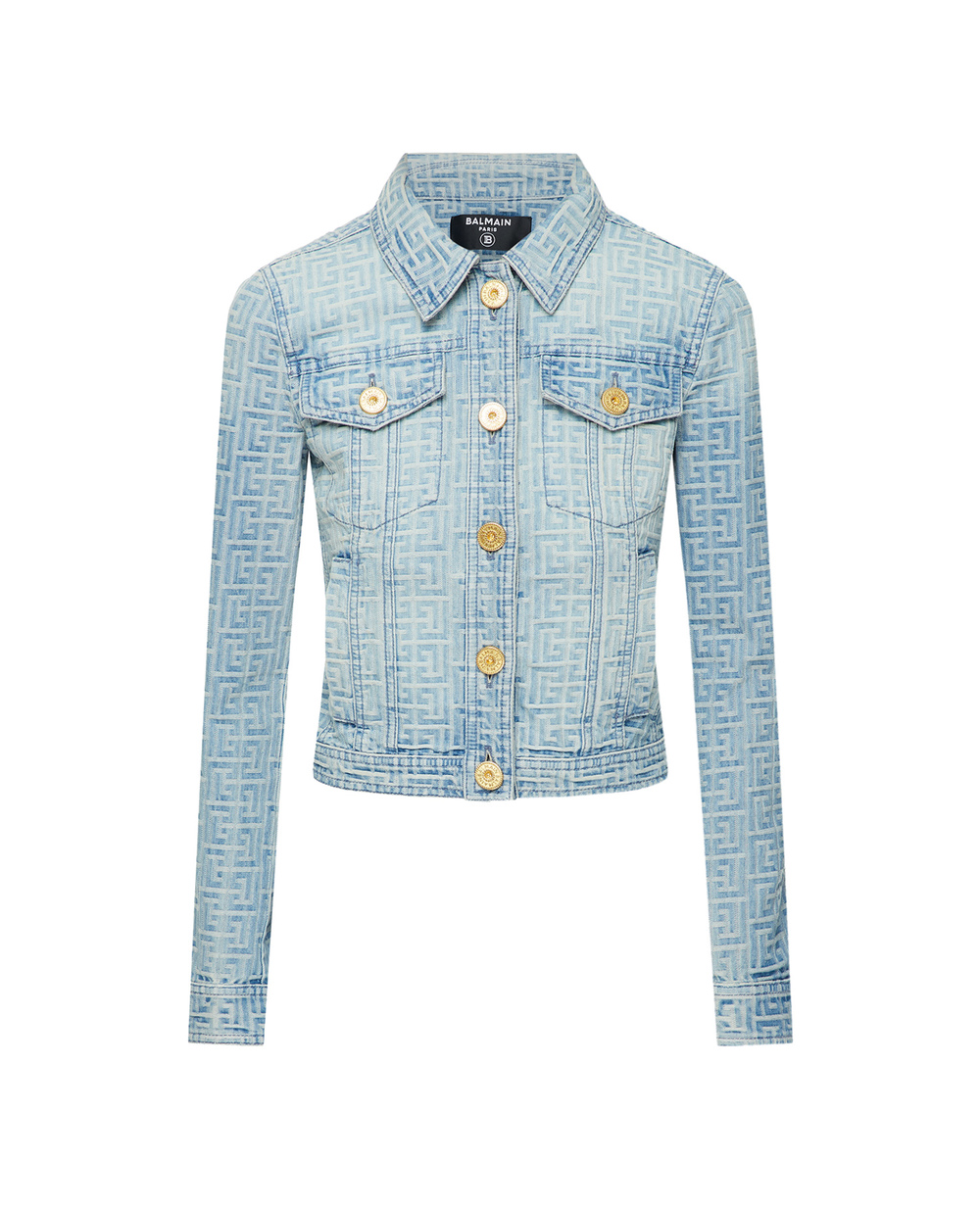 Джинсова куртка Balmain AF0TC041DD27, блакитний колір • Купити в інтернет-магазині Kameron