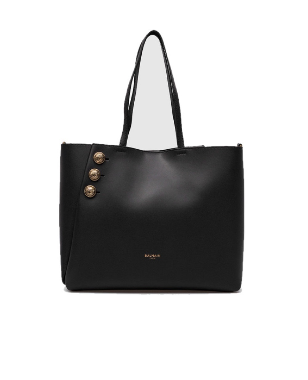 Шкіряна сумка Embleme Balmain BN0FE836LARN, чорний колір • Купити в інтернет-магазині Kameron