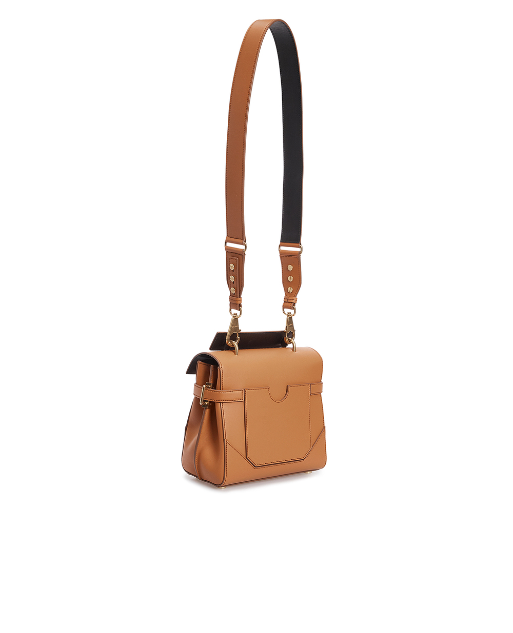 Шкіряна сумка B-Buzz 23 Balmain VN0DB526LVPT, коричневий колір • Купити в інтернет-магазині Kameron