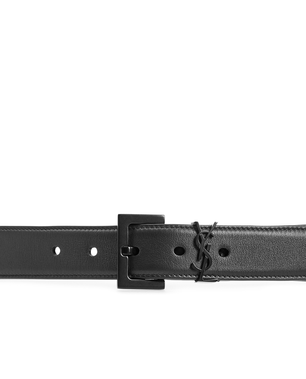 Кожаный ремень Saint Laurent 634440-BOO0U-, черный цвет • Купить в интернет-магазине Kameron