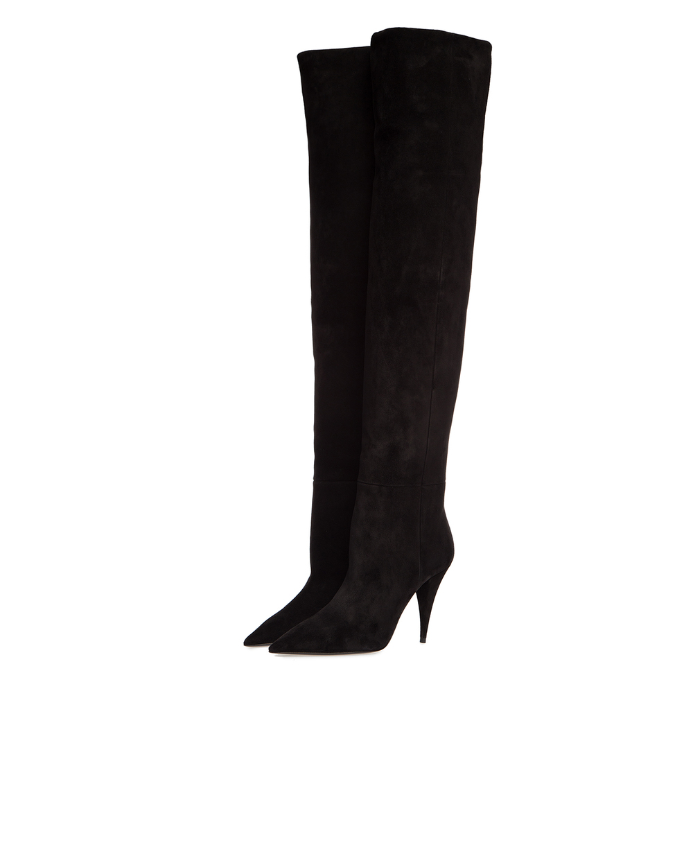 Замшевые ботфорты Saint Laurent 580169-0LI00, черный цвет • Купить в интернет-магазине Kameron