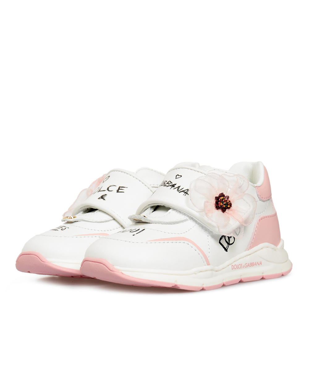 Кожаные кроссовки Dolce&Gabbana DN0153-AW773, белый цвет • Купить в интернет-магазине Kameron