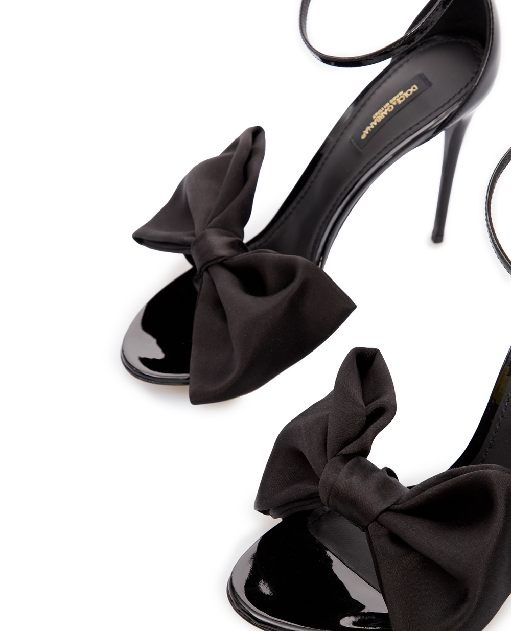 Шкіряні босоніжки Dolce&Gabbana CR1266-AY262, чорний колір • Купити в інтернет-магазині Kameron