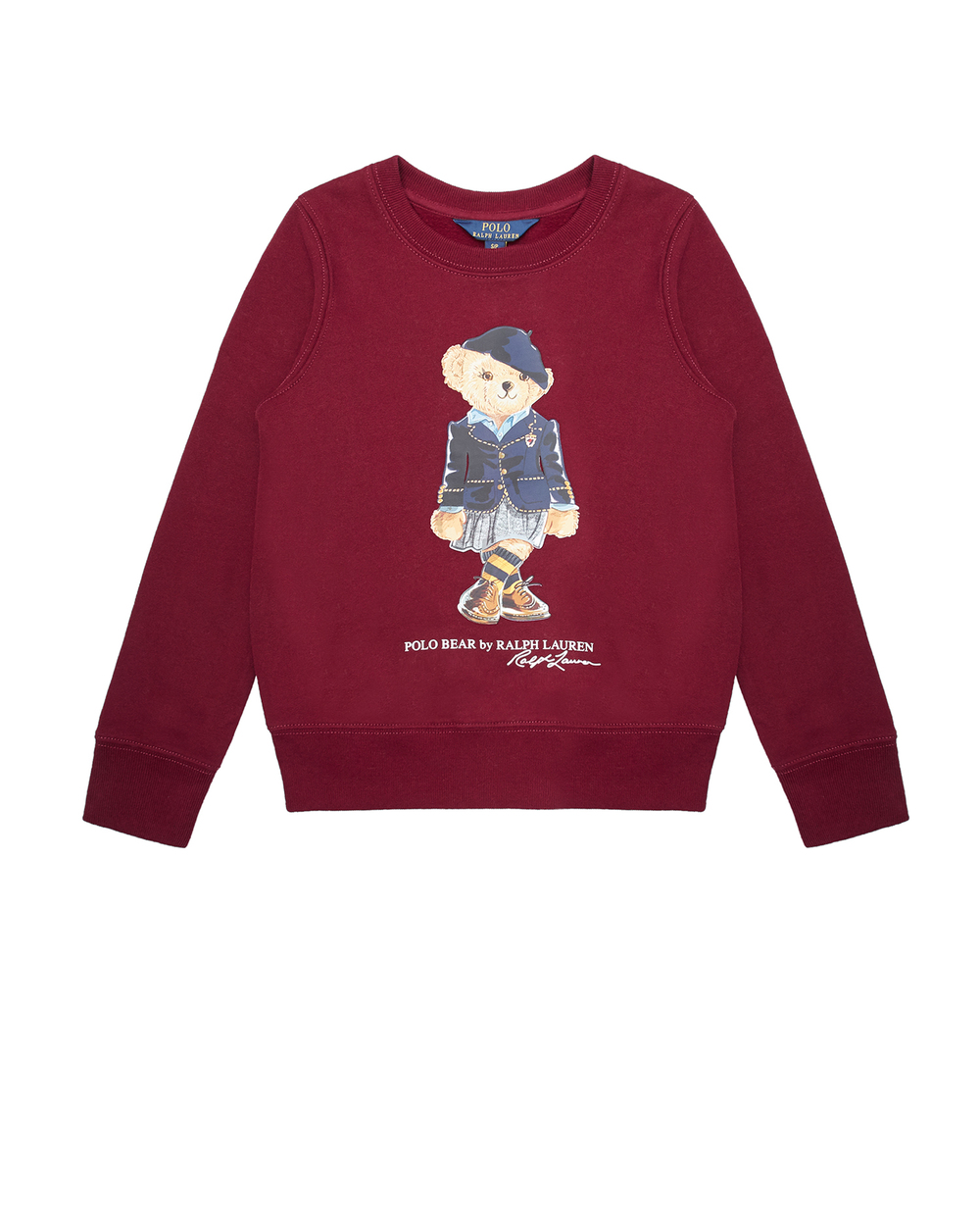 Детский свитшот Polo Bear Polo Ralph Lauren Kids 313877863002, бордовый цвет • Купить в интернет-магазине Kameron