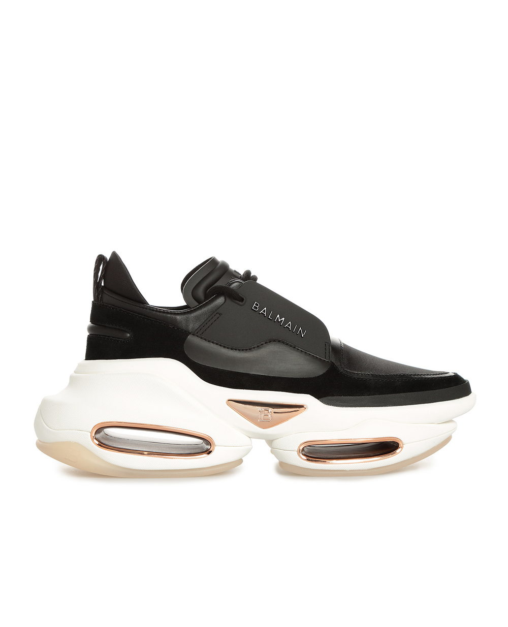 Шкіряні кросівки Balmain XN1VI541LSHD, чорний колір • Купити в інтернет-магазині Kameron