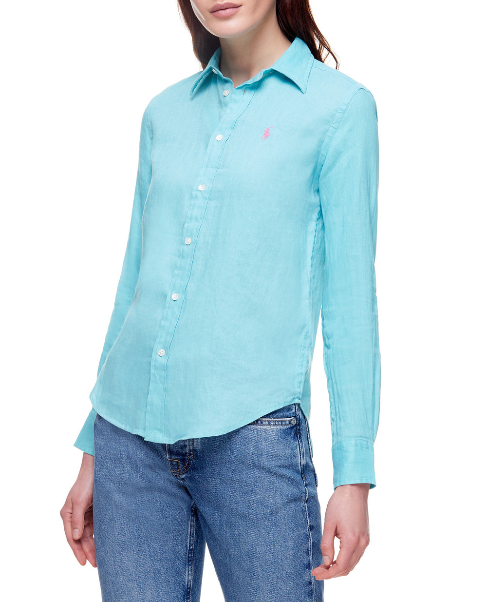 Лляна сорочка Polo Ralph Lauren 211827658011, блакитний колір • Купити в інтернет-магазині Kameron