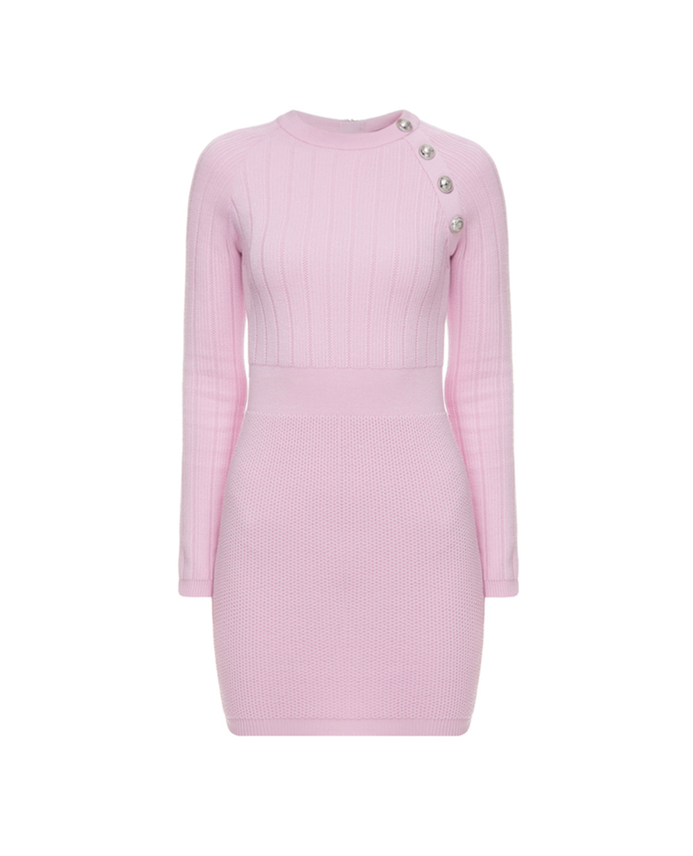 Шерстяное платье Balmain SF26263K488, розовый цвет • Купить в интернет-магазине Kameron