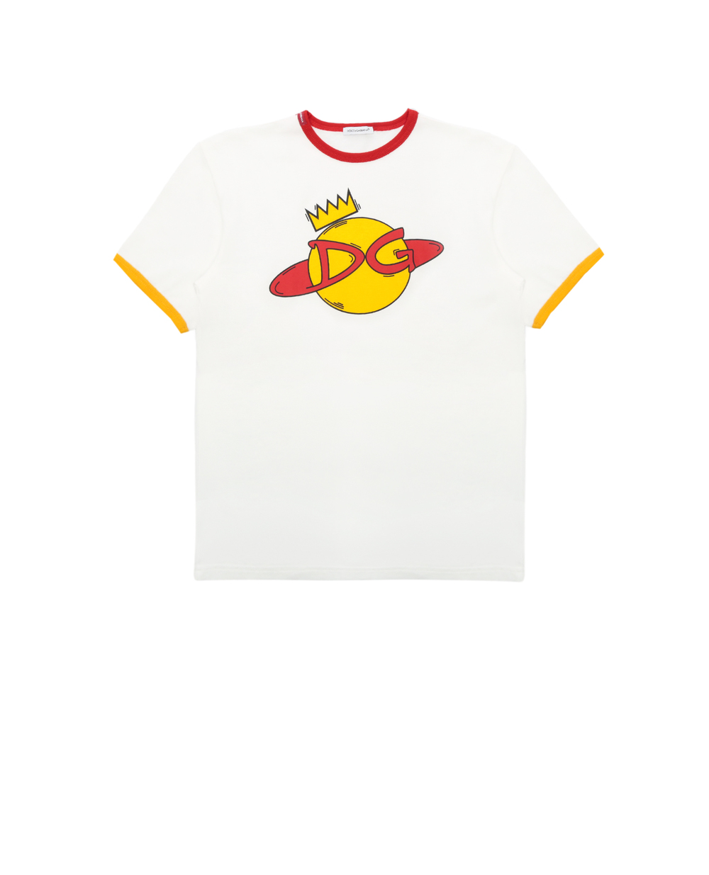 Футболка Dolce&Gabbana Kids L4JTBD-G7VOO-S, белый цвет • Купить в интернет-магазине Kameron