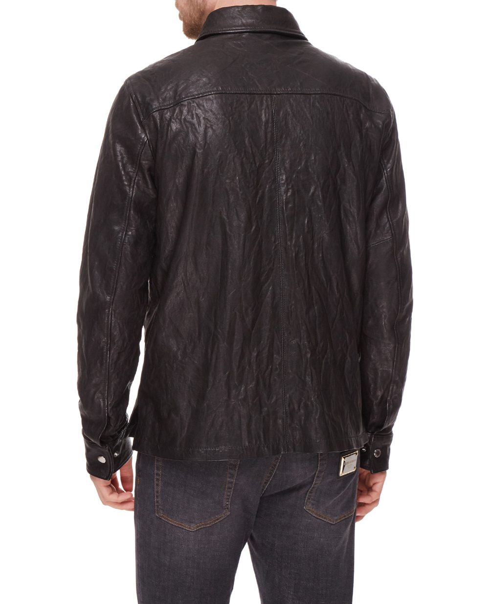 Куртка кожаная Dolce&Gabbana G5JY8L-GF084, коричневый цвет • Купить в интернет-магазине Kameron