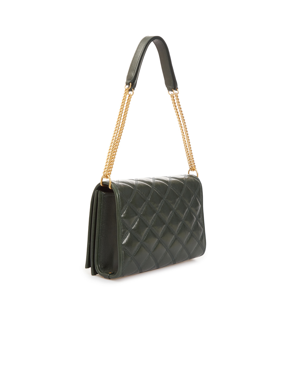 Кожаная сумка Becky Saint Laurent 650769-1D319, зеленый цвет • Купить в интернет-магазине Kameron