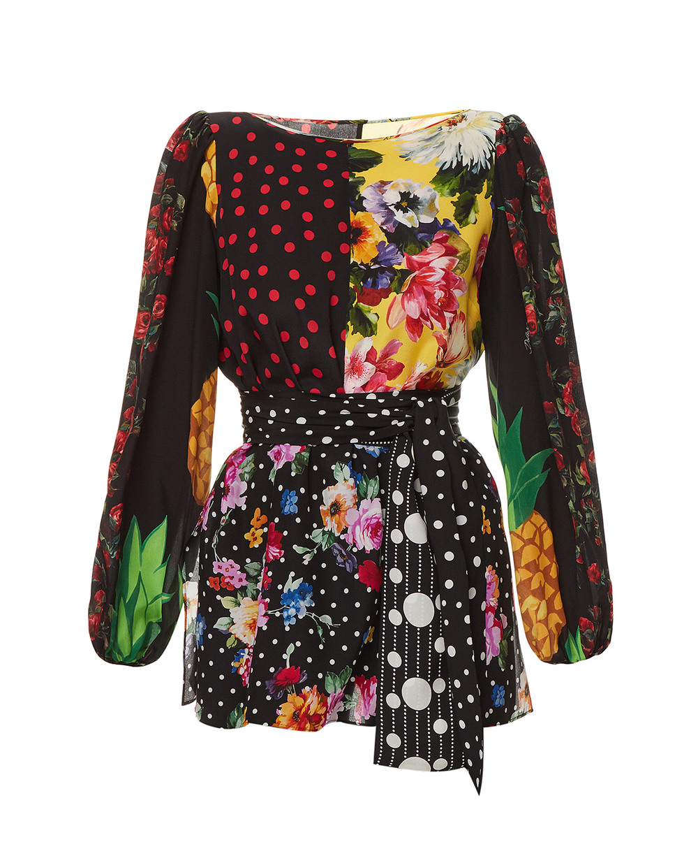 Шовкова блуза Dolce&Gabbana F75E3T-GDY58, різнокольоровий колір • Купити в інтернет-магазині Kameron