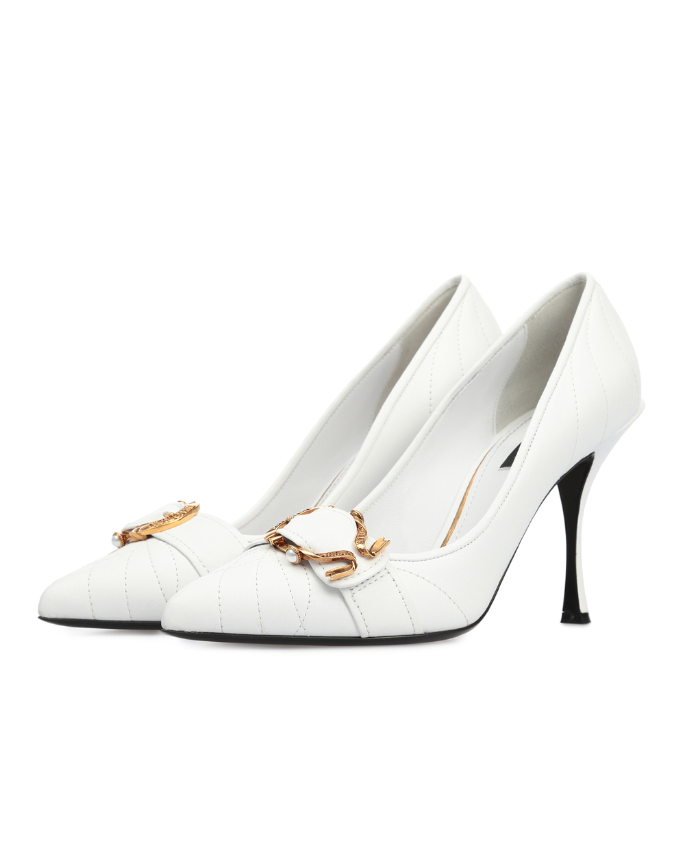Шкіряні туфлі Devotion Dolce&Gabbana CD1202-AZ140, білий колір • Купити в інтернет-магазині Kameron