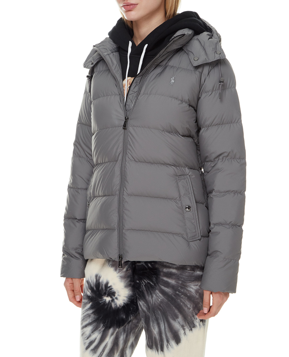 Пуховая куртка Polo Ralph Lauren 211812421003, серый цвет • Купить в интернет-магазине Kameron