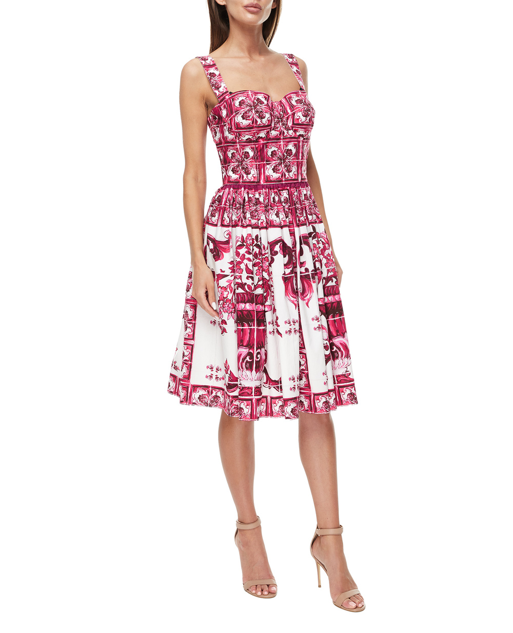 Сарафан Dolce&Gabbana F6ADLT-HH5A0, білий колір • Купити в інтернет-магазині Kameron