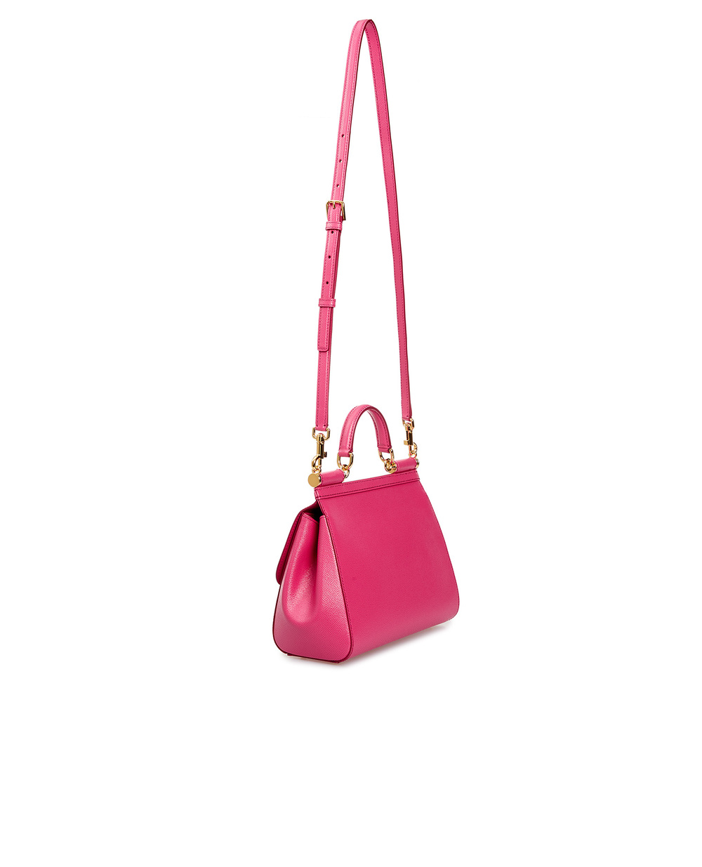 Кожаная сумка Sicily Dolce&Gabbana BB6002-A1001, розовый цвет • Купить в интернет-магазине Kameron