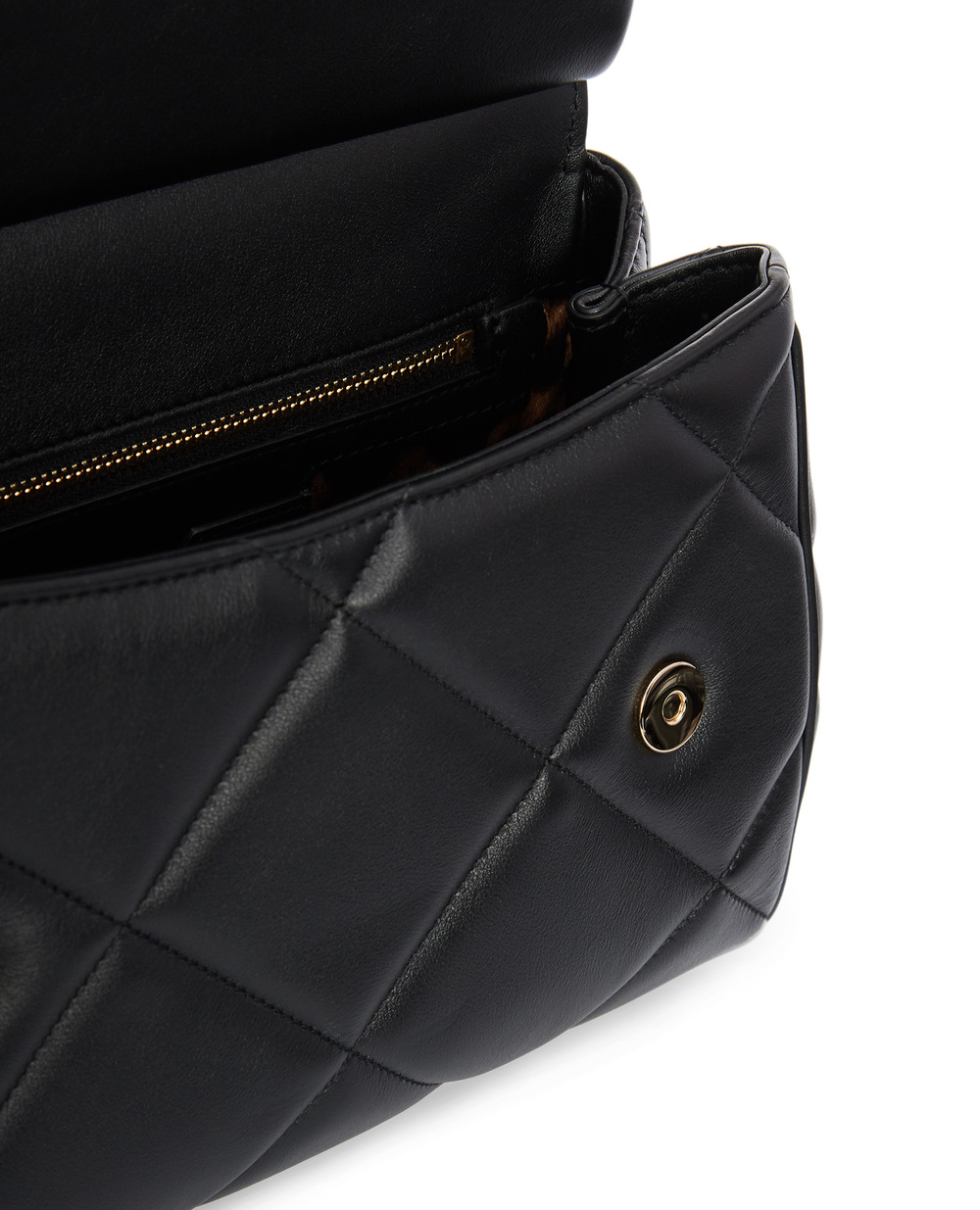 Кожаная сумка Sicily Dolce&Gabbana BB7018-AW591, черный цвет • Купить в интернет-магазине Kameron