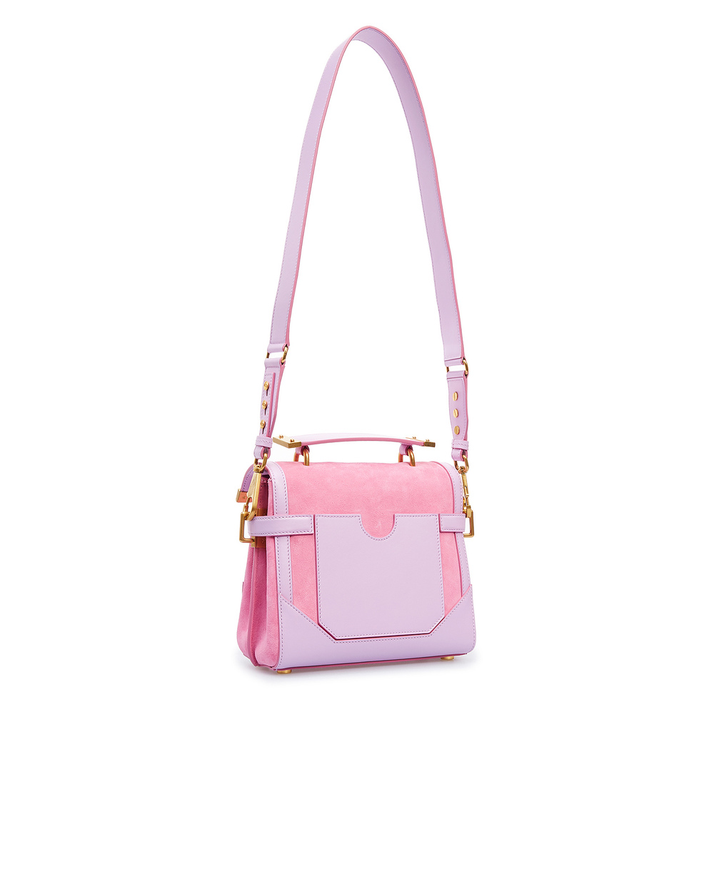 Кожаная сумка Balmain VN1S599LRPT, розовый цвет • Купить в интернет-магазине Kameron