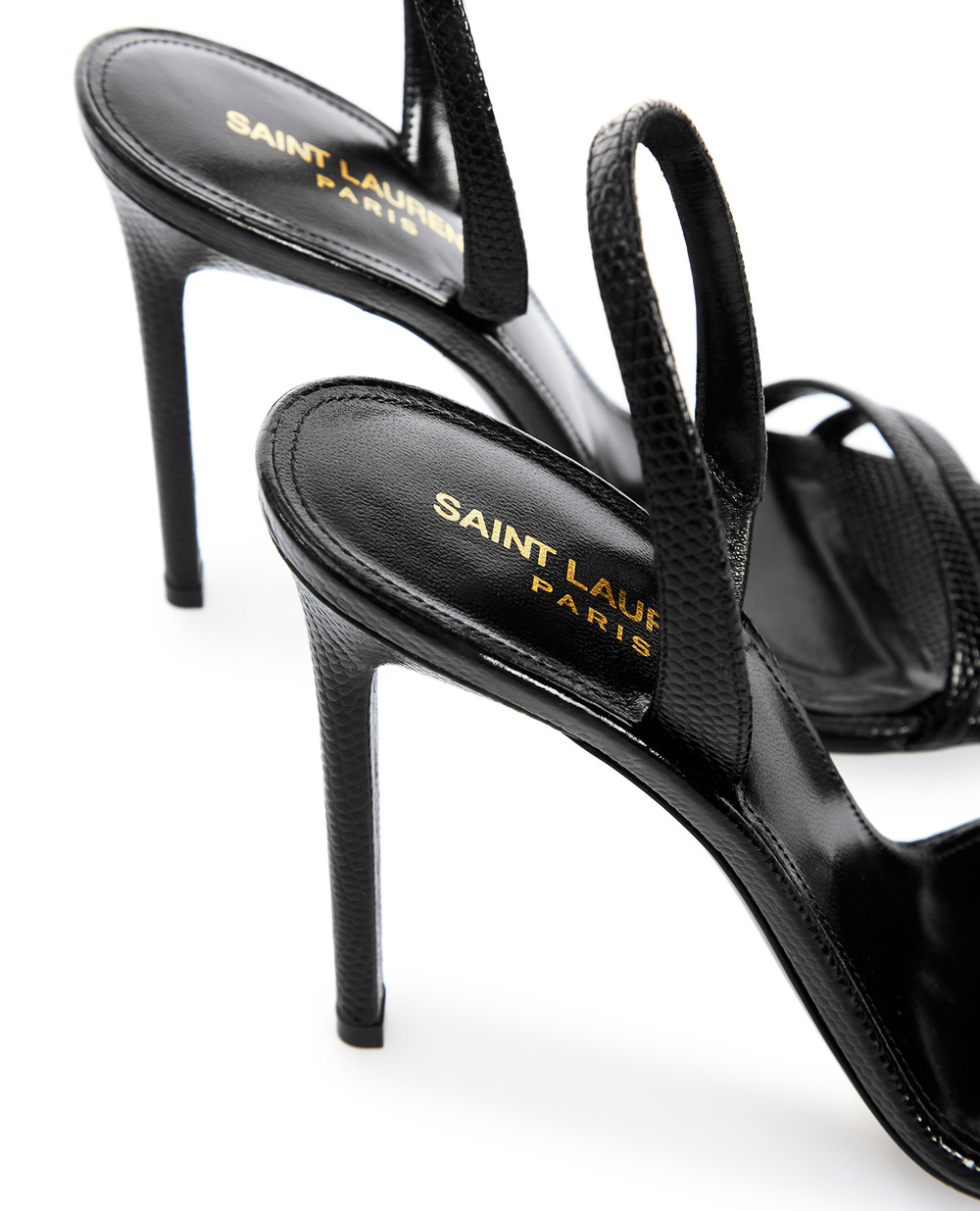 Шкіряні босоніжки Amber 105 Saint Laurent 658933-2Y900, чорний колір • Купити в інтернет-магазині Kameron