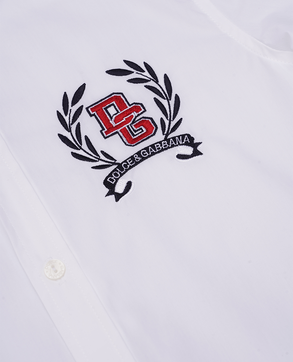 Детская рубашка Dolce&Gabbana Kids L43S23-G7JU7-B, белый цвет • Купить в интернет-магазине Kameron