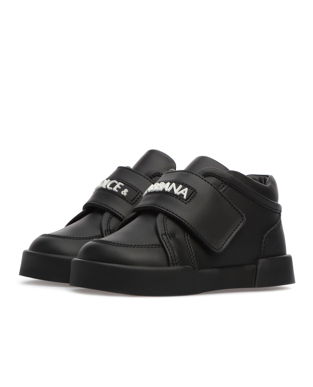 Шкіряні снікери Dolce&Gabbana Kids DN0120-A3444, чорний колір • Купити в інтернет-магазині Kameron