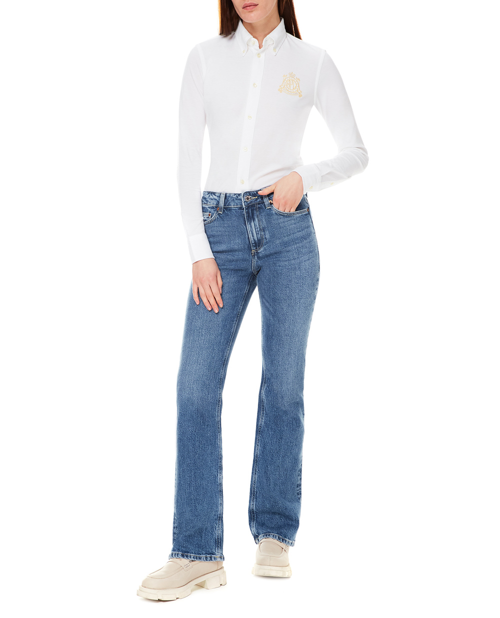 Рубашка Polo Ralph Lauren 211846878001, белый цвет • Купить в интернет-магазине Kameron
