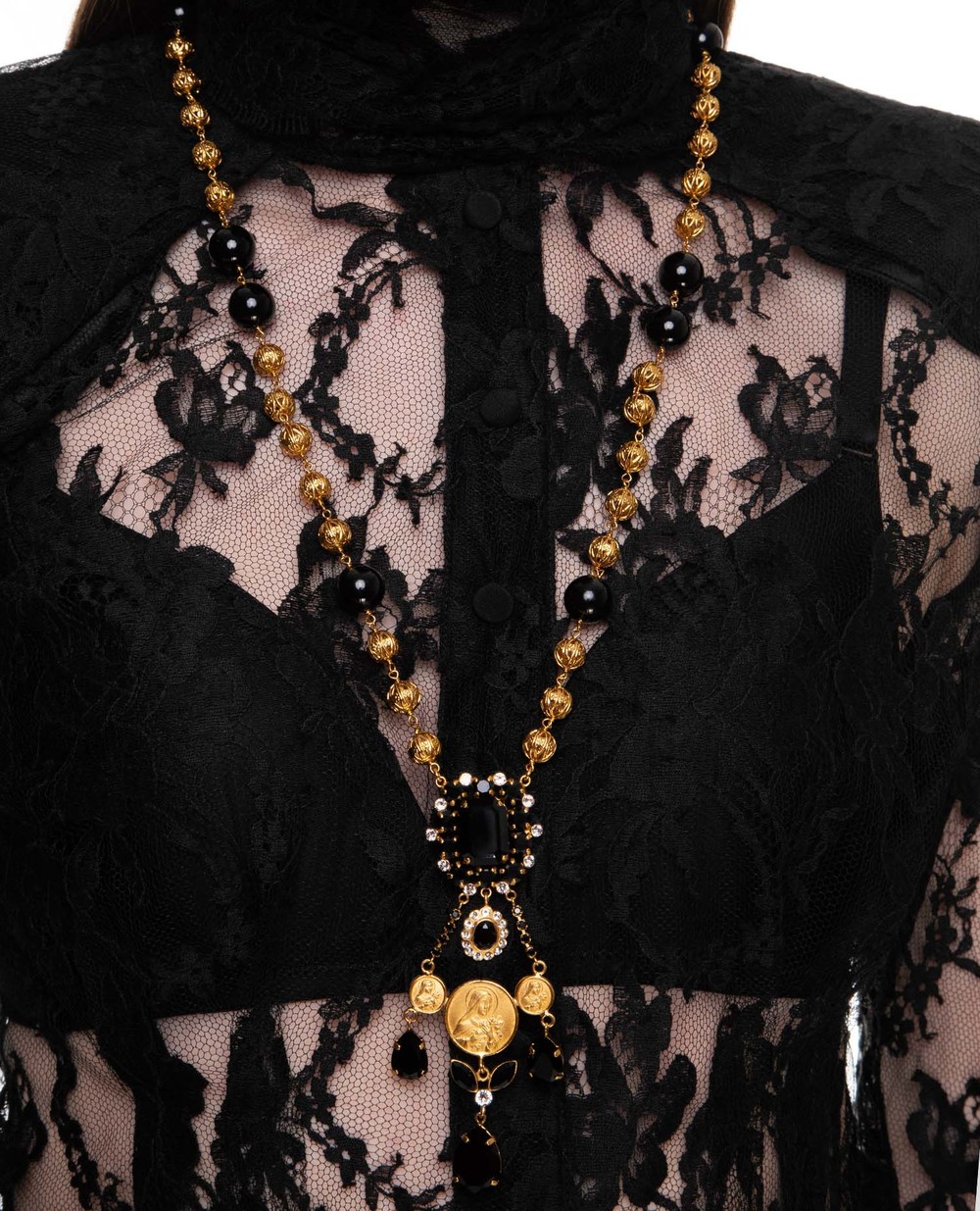 Колье Dolce&Gabbana WNM2M2-W1111, золотой цвет • Купить в интернет-магазине Kameron