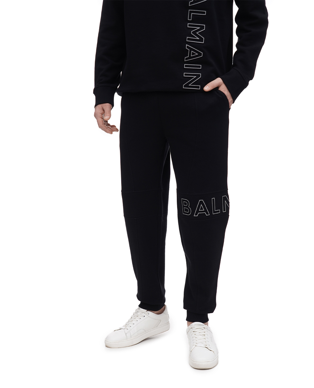Спортивные брюки Balmain BH1OB235BC22, черный цвет • Купить в интернет-магазине Kameron