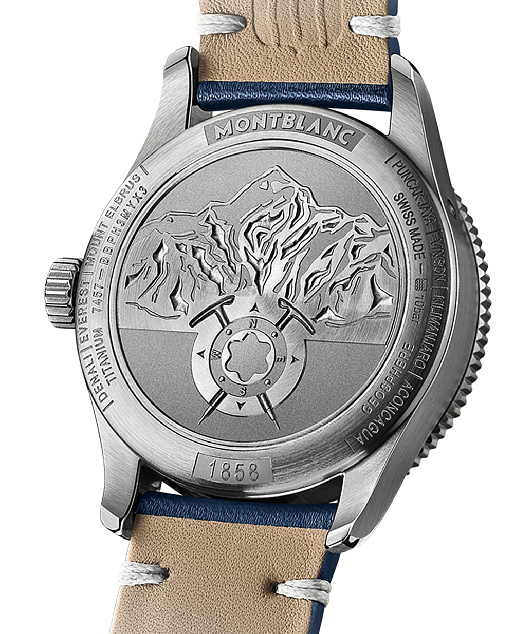 Годинник Montblanc 1858 Геосфера Montblanc 125565, синій колір • Купити в інтернет-магазині Kameron