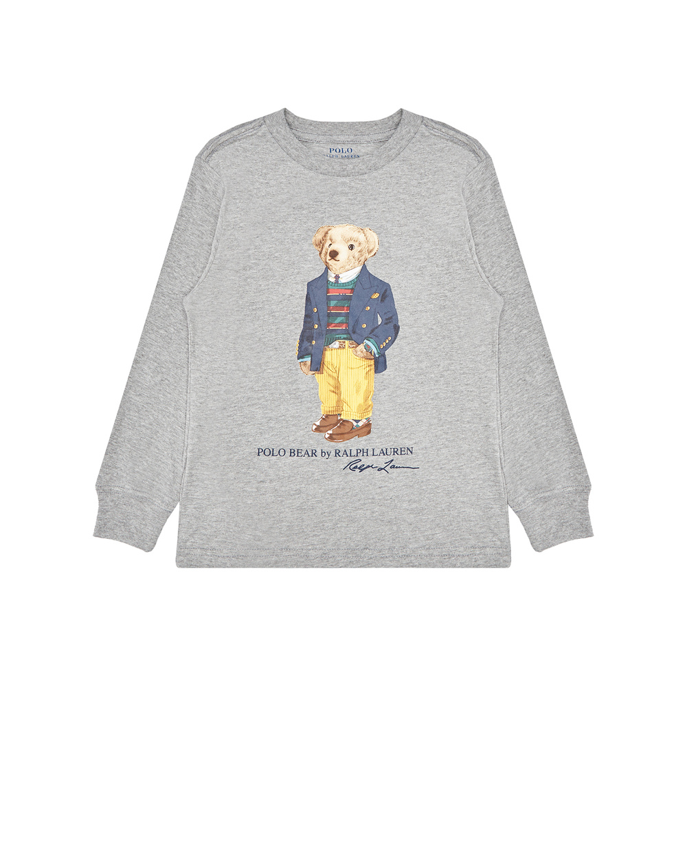 Детский лонгслив Polo Ralph Lauren Kids 323852014001, серый цвет • Купить в интернет-магазине Kameron