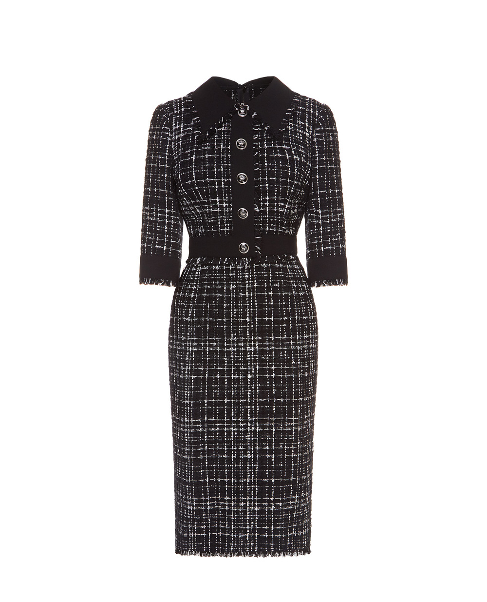 Твідова сукня Dolce&Gabbana F6J0IT-FMMFS, чорний колір • Купити в інтернет-магазині Kameron