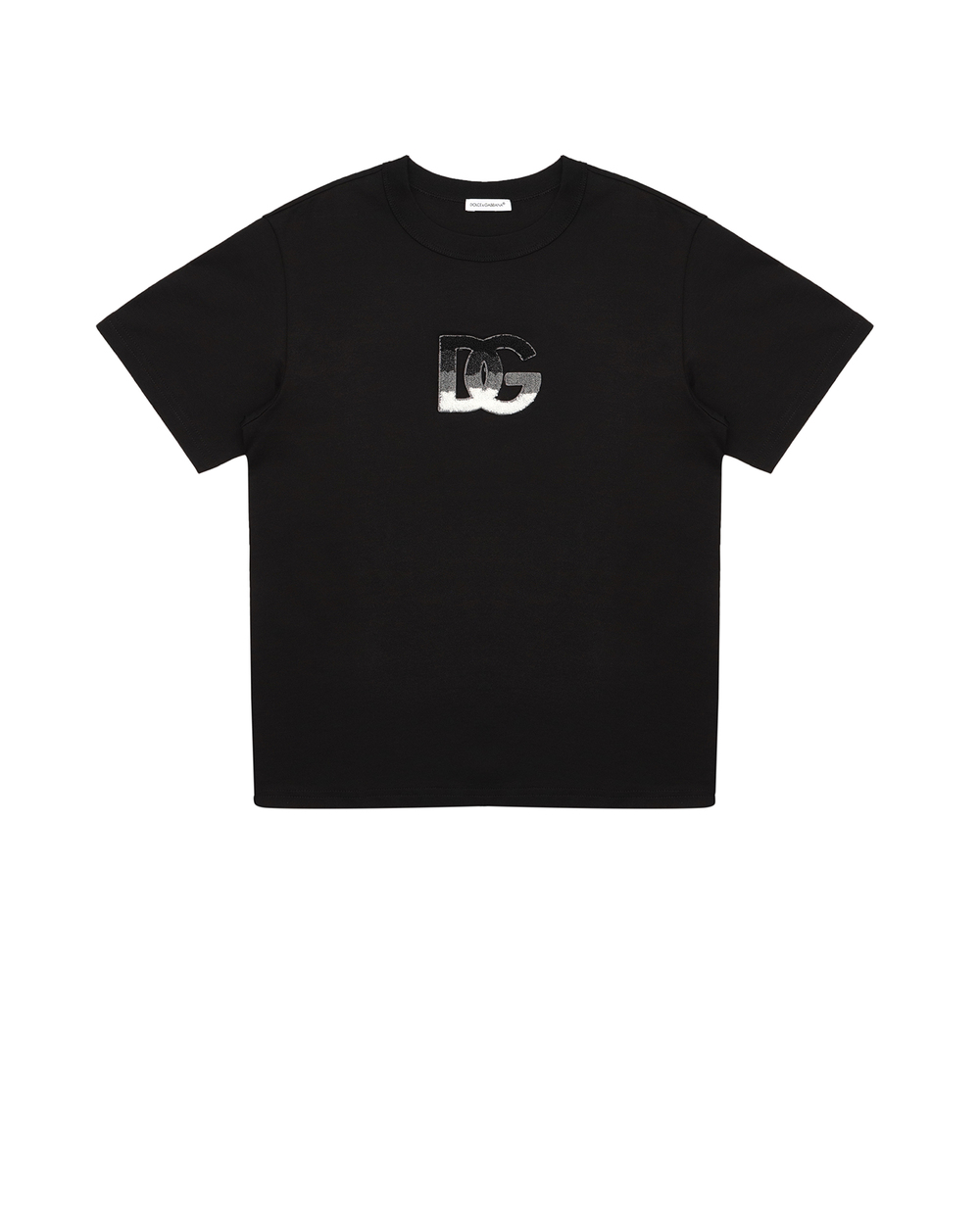 Дитяча футболка Dolce&Gabbana Kids L4JTAU-G7D9L-S, чорний колір • Купити в інтернет-магазині Kameron