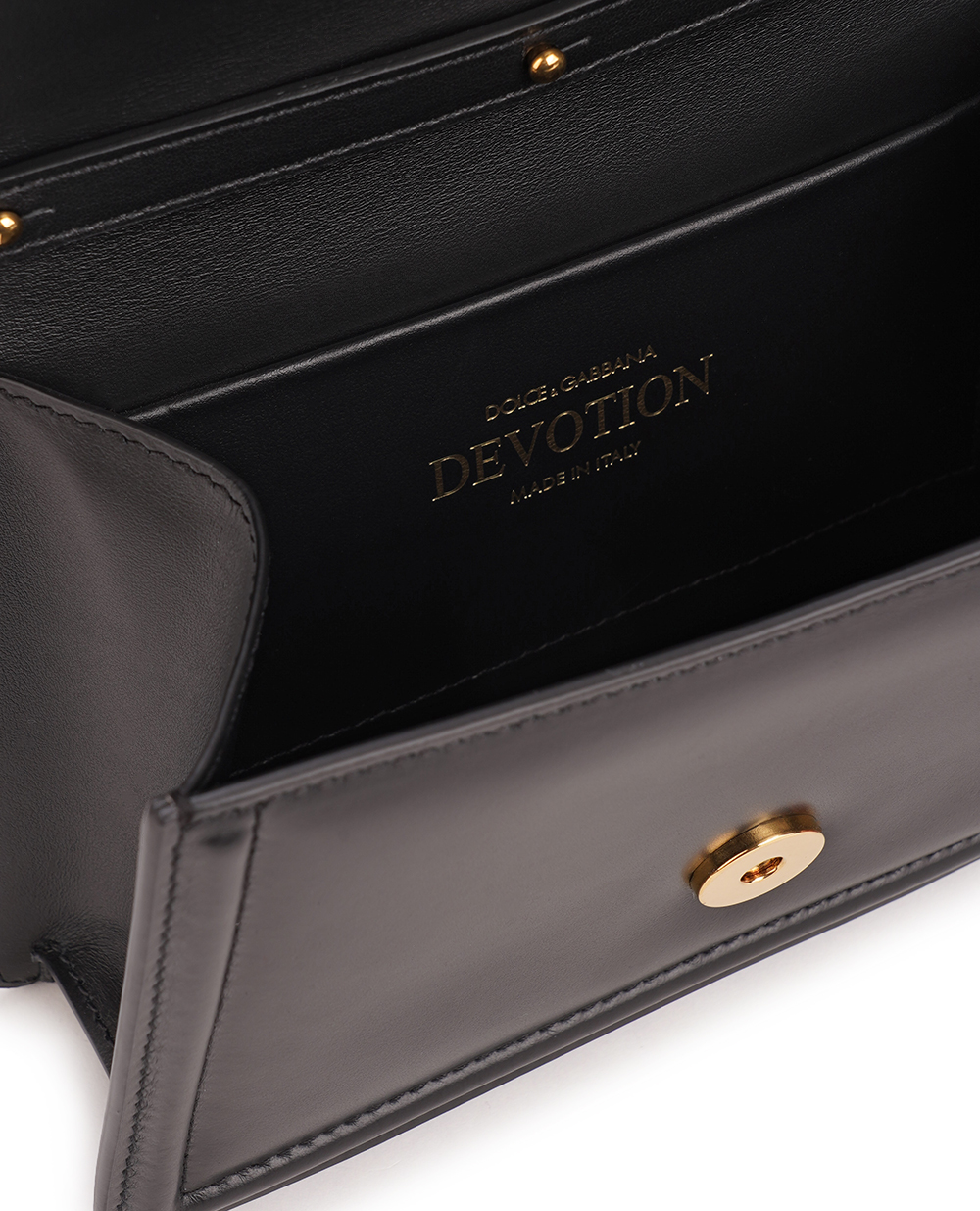 Кожаная сумка Devotion Small Dolce&Gabbana BB6711-AV893, черный цвет • Купить в интернет-магазине Kameron