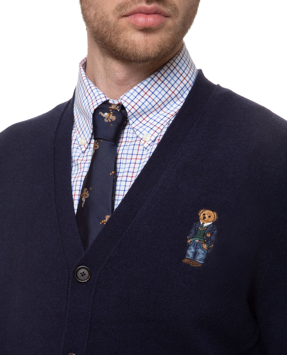Шерстяной кардиган Polo Ralph Lauren 710763453001, синий цвет • Купить в интернет-магазине Kameron